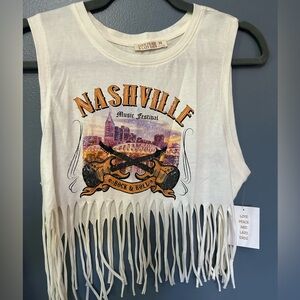 Nashville, fringe crop top